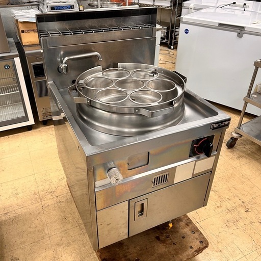 4434 マルゼン◆茹で麺機◆LPガス◆MR-15M◆はやわき鍋セット W650*D750*H720+BG400