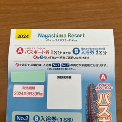 ナガシマスパーランドパスポート1名分の画像