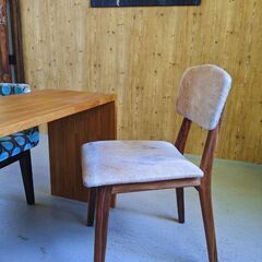 売り尽くし最終価格！ラスト2脚！calf fur  dining chair　の画像