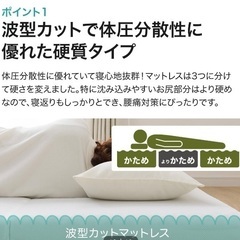ニトリ体圧分散三つ折りマットレス（厚さ8cm）の画像