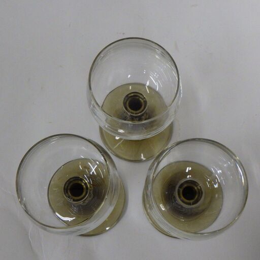 Zwiesel グラス アルコールグラス 昭和 レトロ ドイツ ウランガラス ワセリンガラス レーマーグラス 3個セット