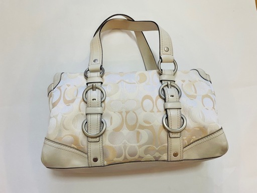 Coach コーチ ショルダーバッグ ホワイト 中型 保存袋付き