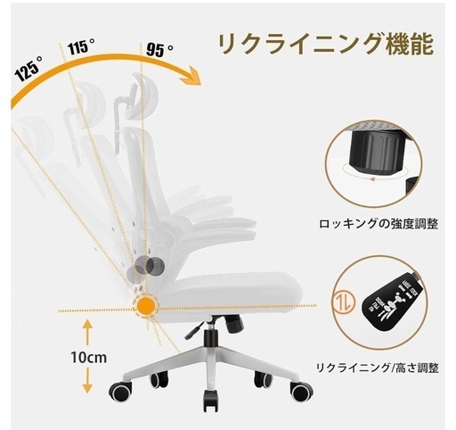 新品　オフィスチェア 椅子 デスクチェ 人間工学 チェア テレワーク 疲れない 人体工学椅 メッシュチェア