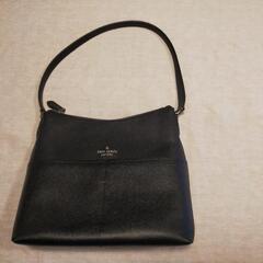 kate spade new york 黒 レザーハンドバッグの画像