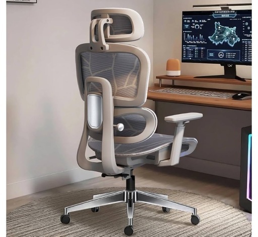 新品オフィスチェア デスクチェア 椅子 チェア 人間工学 メッシュチェア 自動適応ランバーサポート