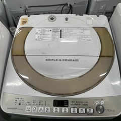 ご来店時、ガン×2お値引き‼️SHARP(シャープ)2016 年製 7.0kg 洗濯機?