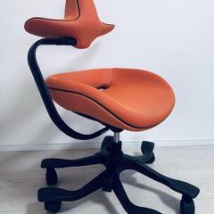 送料込み　ウリドル iPole7 姿勢矯正チェア オレンジ オフィスチェア iPole7 アイポール セブン 椅子 ドラマで話題 ワーク