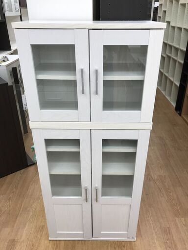 ★ジモティ割あり★ チェスト 　ホワイト  H136×W60×D30   クリーニング済み KJ6209