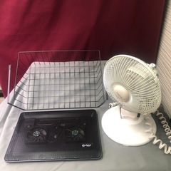 ノートPC Cool Fan 卓上兼壁掛け小型扇風機 