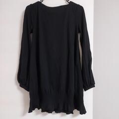 レディース トップス M 黒 リボンの画像