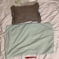 ☺️ソバガラ枕　枕　23✖️ 40✖️h8cm   横縞　