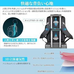 リュック ビジネスリュック メンズ 大容量 防水【2024モデル】ビジネスバッグ リュック 3way バッグ ビジネス 15.6インチ PC リュックサック 耐衝撃 防汚性 通気性 USB充電ポート 止水ファスナー 多機能ポケット おしゃれ 人気 ビジネスリュック バックパック リュック メンズ 通勤 通学 旅行 出張 機内持ち込可 男女兼用（ブラック）の画像