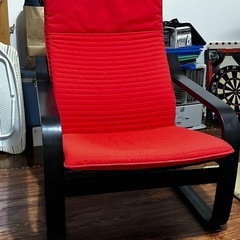 【終了】IKEA  ポエングアームチェア 赤の画像
