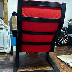 【終了】IKEA  ポエングアームチェア 赤の画像