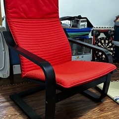 【終了】IKEA  ポエングアームチェア 赤の画像