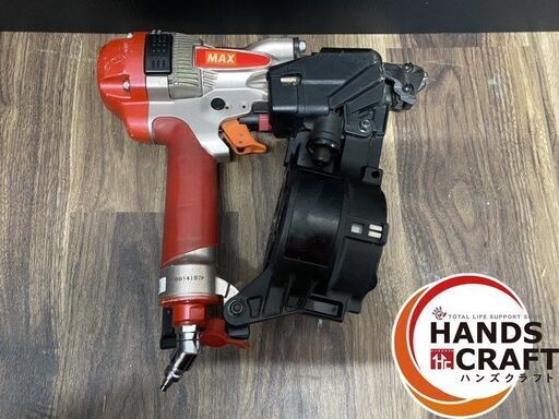 【中古】MAX マックス 高圧釘打機 HN-65Z1 ケース,取扱説明書,保護メガネ付 プラシート連結ネイル40mm,65mm 1.2～2.25MPa