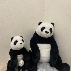 IKEA パンダ　ぬいぐるみ　２枚目サイズ比較
