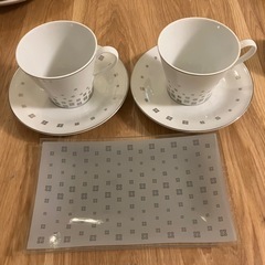 (美品) GIVENCHY ジバンシー トレー付ペアコーヒーセット