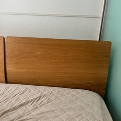 無印良品　ベッドボード　オーク　スモール　旧型の画像