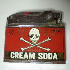 値下げ【レトロ　クリームソーダ 原宿 オイル ライター 美品 年代物 ビンテージ vintage　希少】 の画像