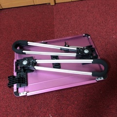 アルミ ベッドテーブル 半額以下　折りたたみ式　ピンクの画像