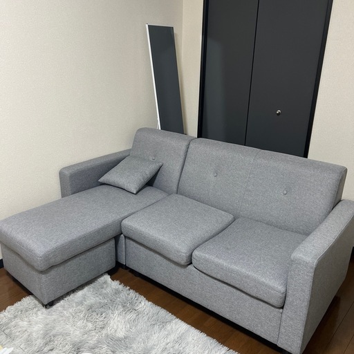 ニトリ コンパクトポケットコイルカウチソファ(GY)