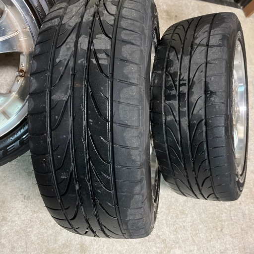 ホンダモビリオ、フィット等に195-55-15 4穴タイヤ付きアルミホイール