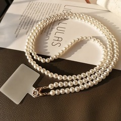 ほぼ新品✨パール携帯ストラップ　スマホストラップ　携帯ショルダー...