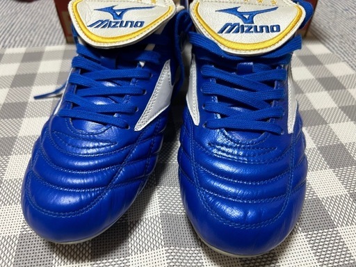 至急！！9日までのお取引！ 未使用 ミズノ WAVE CUP LEGEND ブルー スパイク　25.5cm