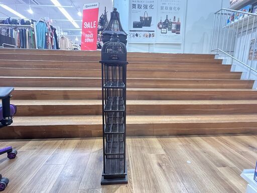 家具 生活家具 鳥かご風収納飾り棚　ブラック