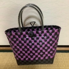 プラスチックテープかごバッグ