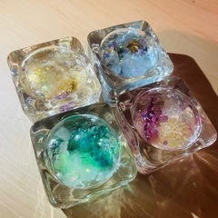 【ハンドメイド】アロマジェルポット　4点セット