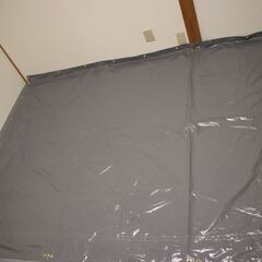 建設足場用シート1.8ｘ3.4m 厚み0.4mm 薄手 グレー　2枚セットの画像