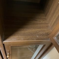 ガラス戸付き　スライド書棚の画像
