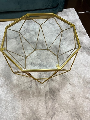 値下げ！】八角テーブル 開運 ガラステーブル