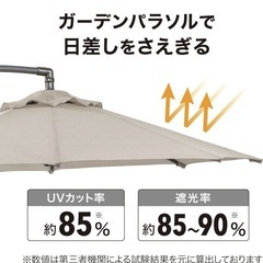 タカショー パラソル　2.5m　/SHR-H04U クールアーバングレーの画像
