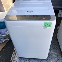 NO 487  🌈福岡市内配送設置無料✨🌈　パナソニック 6.0kg 全自動洗濯機　シャンパンPanasonic NA-F60B10-N