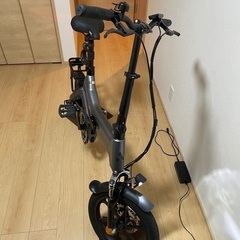 AiDDE 電動アシスト折りたたみ式自転車「ブルー」の画像