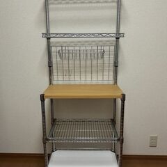 【差し上げます】メッシュ ラック 棚 キャスター付き