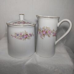 美品 YAMAKA Chorus カレー&シチュー ポット 深皿 ボウル 陶器 ピッチャー キャニスター コーヒー紅茶砂糖 保存容器 3点セットの画像