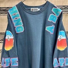 A Bathing Ape エイプ　ロングスリーブTシャツ　キラキラ　プリントの画像
