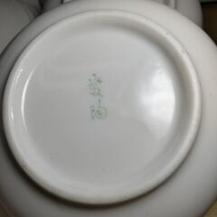 食器 愛陶 小皿 4枚と 取皿 5枚 aito 皿9枚セット 輪花 デザート皿 フワラー ボウル グリーン唐草 爽やかな可愛 和食器の画像