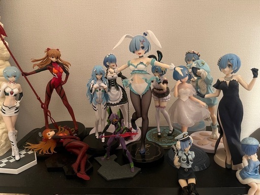 リゼロ　レムりん　エヴァンゲリオン　綾波レイ　アスカ　　フィギュアセット