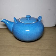 食器 美品 未使用 幸山窯 有田焼 トルコブルー 急須 と 湯呑み 5客セット 木箱付 急須 湯呑み 茶器 茶道具 茶器揃 土瓶の画像
