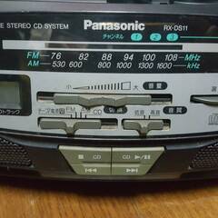 Panasonic パナソニック CDラジカセ RX-DS11　本体のみ　動作確認済み（CD再生不可、アンテナ折れあり）　ジャンクにての画像
