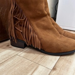 フリンジショートブーツ