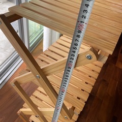 【現在お話し中につき募集終了します】折り畳める木製の棚の画像