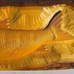 📀 鮭の木彫りの画像