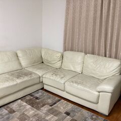 【無料】早い者勝ち★カウチソファー　ニトリ　白色★