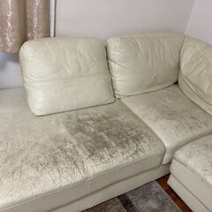 【無料】早い者勝ち★カウチソファー　ニトリ　白色★の画像